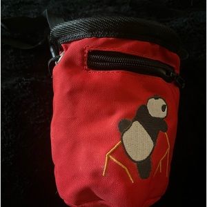 Panda rock climbing chalk bag